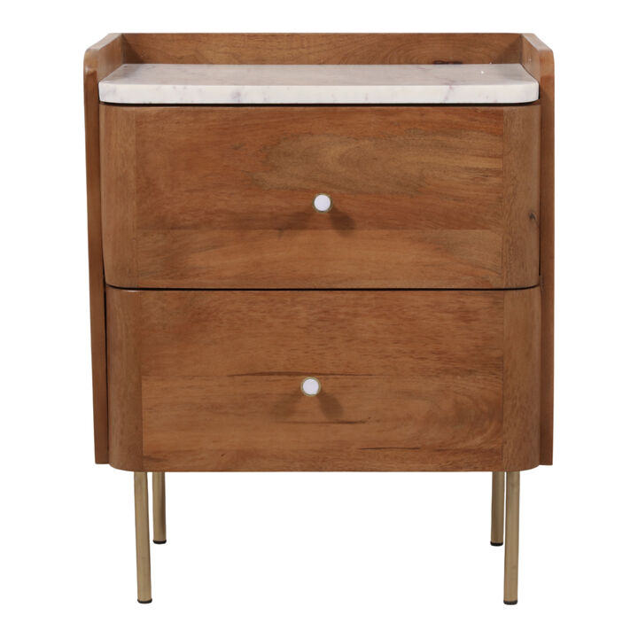 Marble Crest 2-Drawer Accent Table