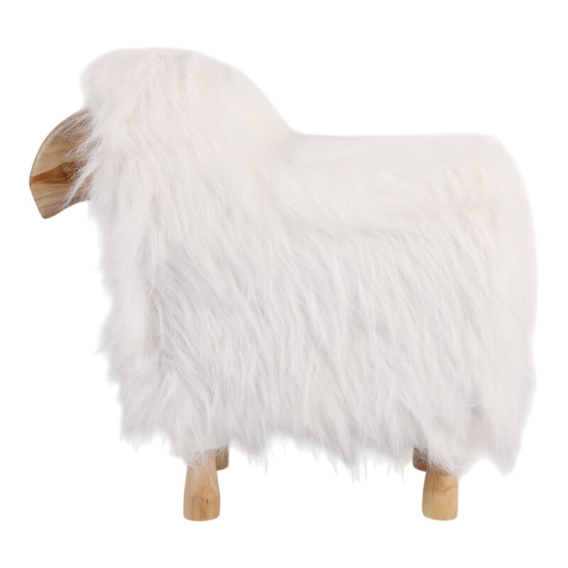 21x20" Faux Fur Sheep, White/natural image number 3