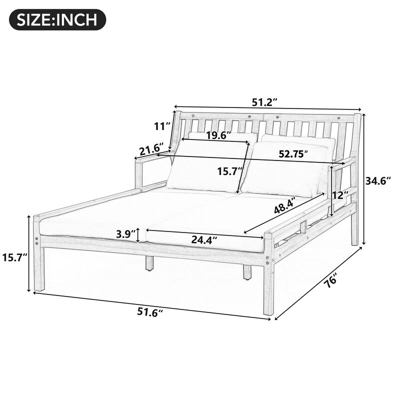 Merax Outdoor Patio Daybed with 4 Pillows