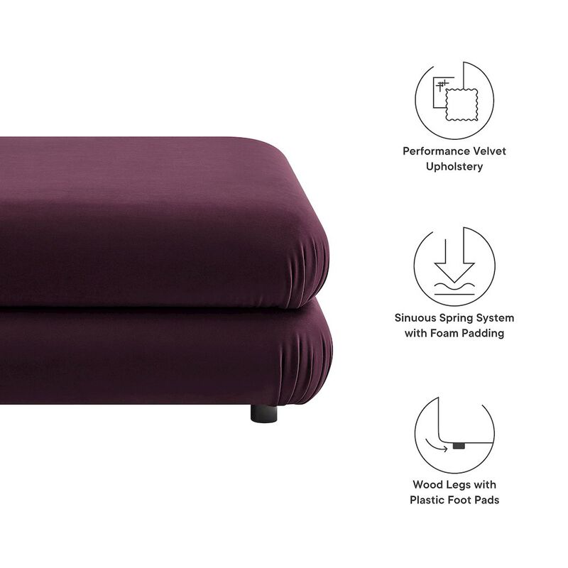 Jubilee Modular Performance Velvet Ottoman image number 1