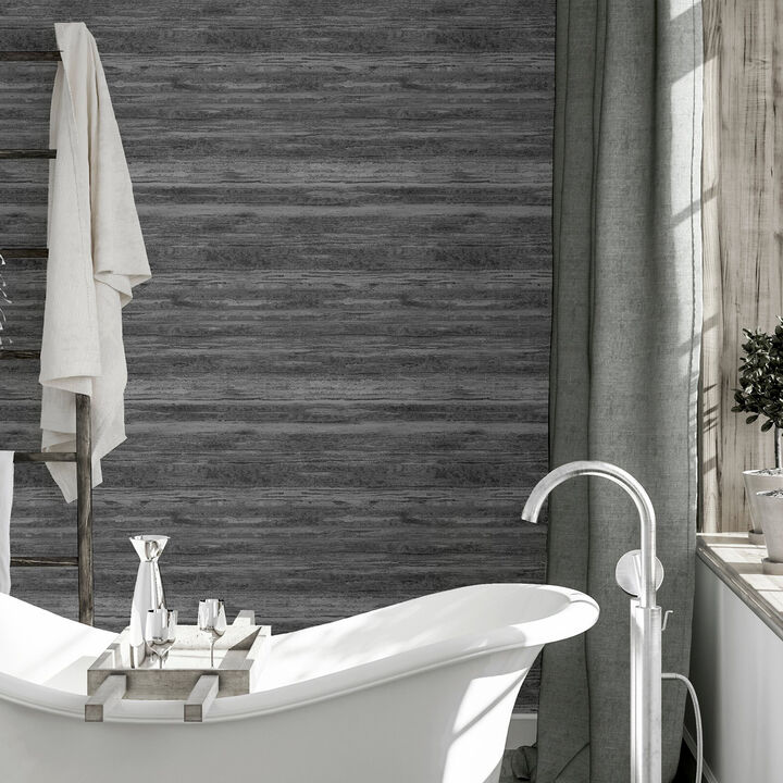 Philomena Pewter Striated Wallpaper (Set of 2)