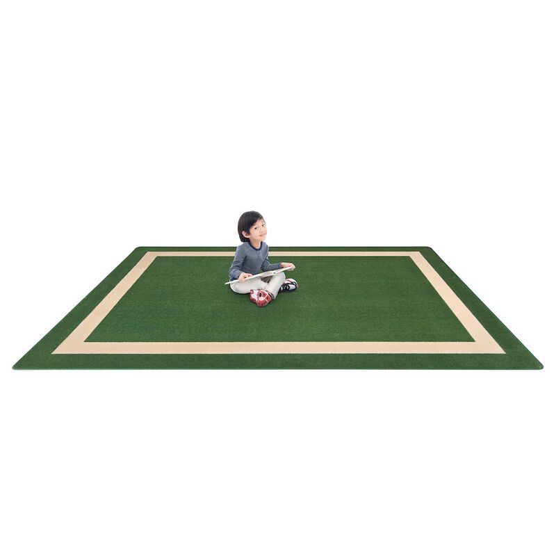 Joy Carpets Kid Essentials Portrait 10'9 x 13'2 Area Rug in Color Onyx