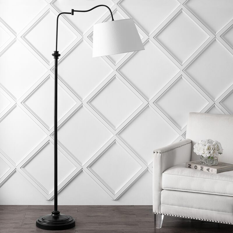 Jason Metal Traditional Swing Arm LED Floor Lamp