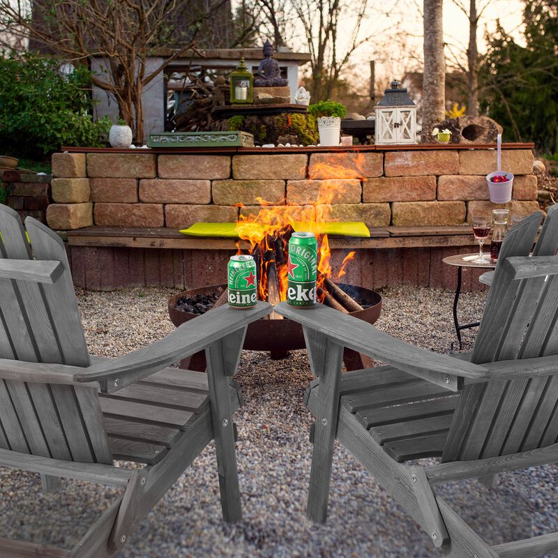 Hivvago Cedar Wood Patio Chair Set of 2 image number 7