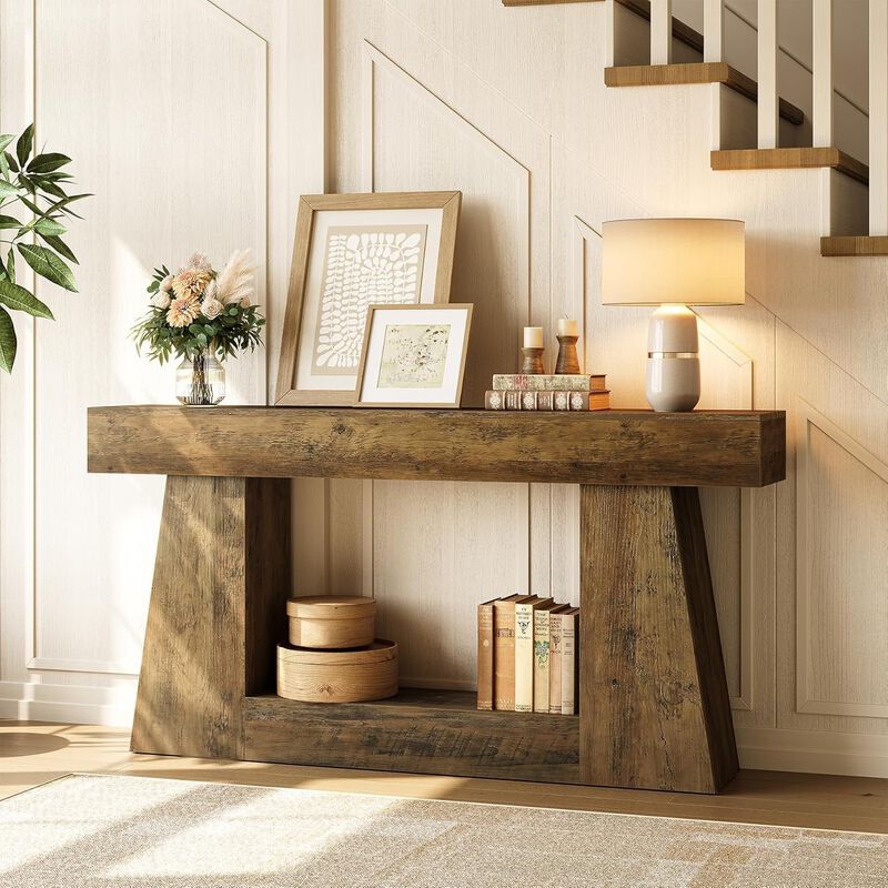 Tribesigns Wood Console Table image number 1