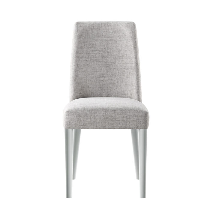 Fabric Upholstered Parsons Chair with Solid Wood Legs for Dining Room