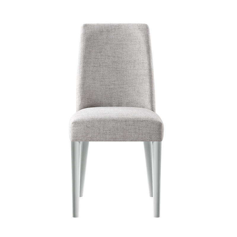 Fabric Upholstered Parsons Chair with Solid Wood Legs for Dining Room