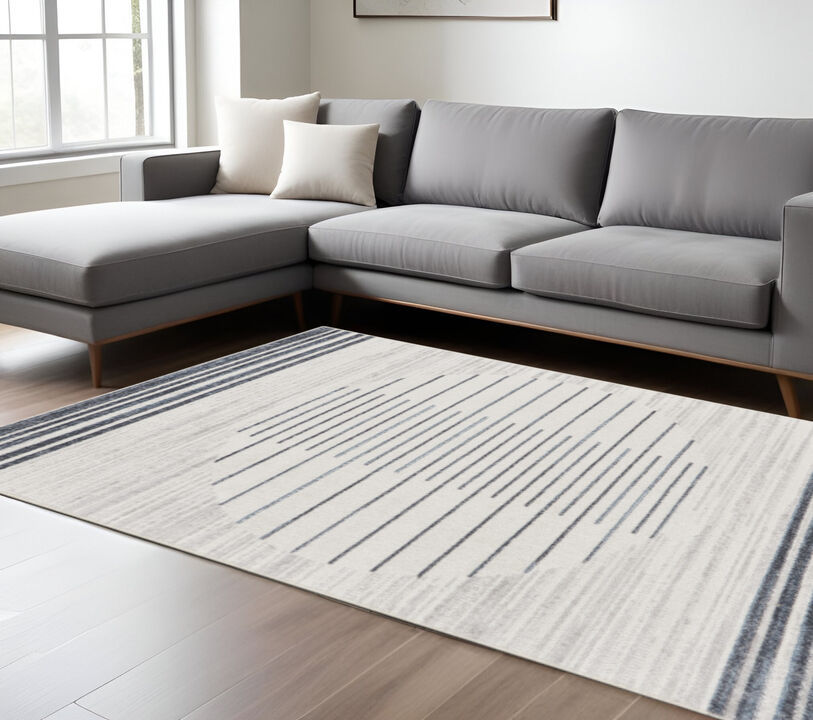 HomeRoots Geometric Washable Area Rug