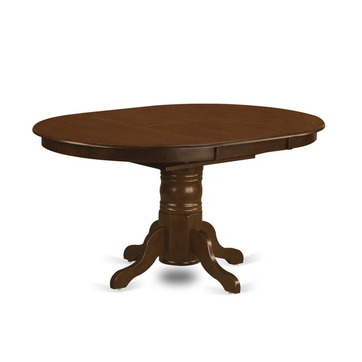 Kenley Oval Single Pedestal Oval Dining Table 42"x60" with 18" Butterfly Leaf
