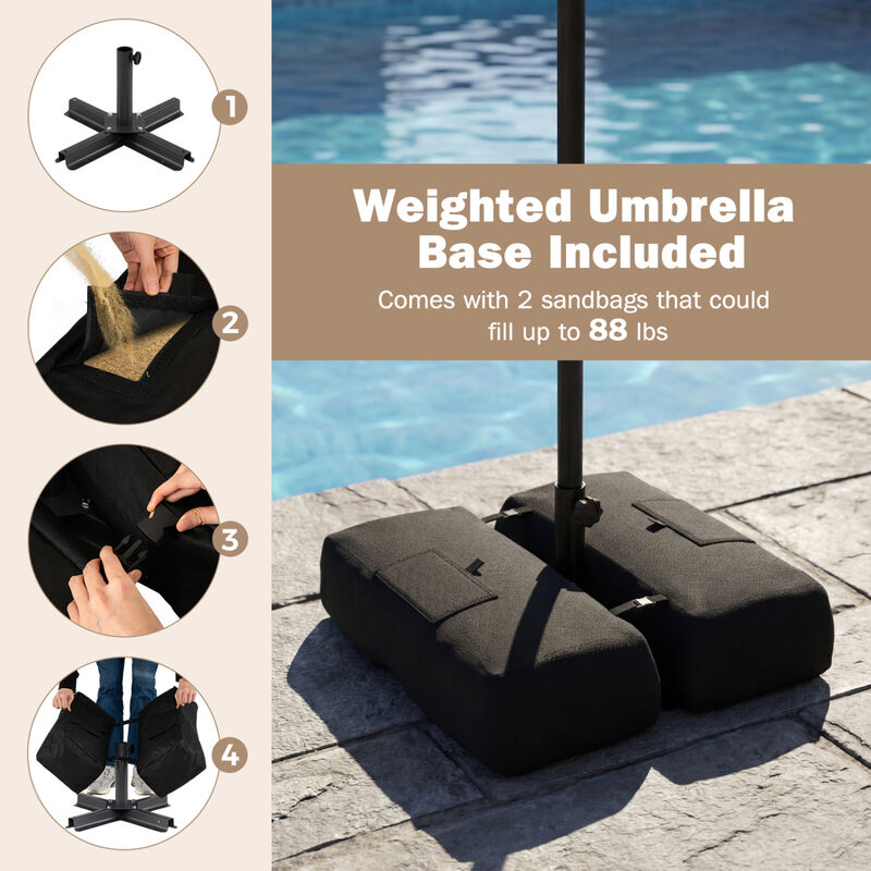 9 patio umbrella base 9' Octagon Pulley Premier This patio umbrella stand features a heavy 9' MARKET UMBRELLA, CANVAS