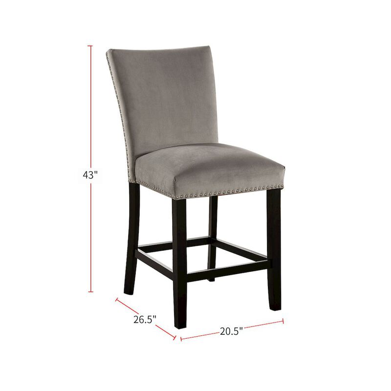 Simple Relax 7 Piece Dining Table Set with Six Counter Height Chairs in White And Black image number 3