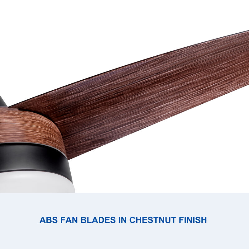 42 Inch Ceiling Fan with LED Light & Remote, Rustic Brown Wood Grain ABS Blades, 6-Speed image number 8