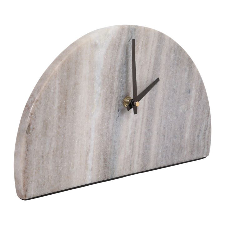 10x6" Half Dome Marble Clock