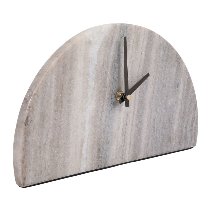 10x6" Half Dome Marble Clock image number 1