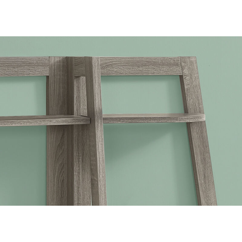 Monarch Specialties I 2428 Bookshelf, Bookcase, Etagere, 3 Tier, 48"H, Office, Bedroom, Laminate, Brown, Contemporary, Modern