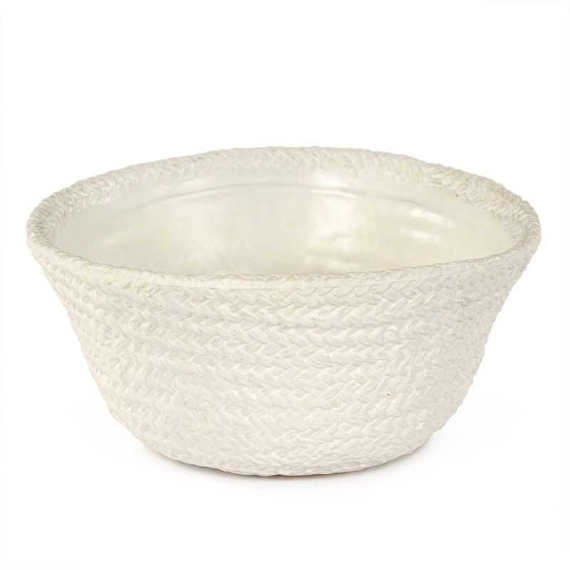 White Cross Weave Bowl Small image number 0