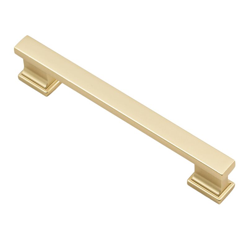 Alzassbg 5 Pack Matt Gold Cabinet Pulls, 5 Inch(128mm) Hole Centers Kitchen Cabinet Handles for Cabinets and Drawers AL3061MGP