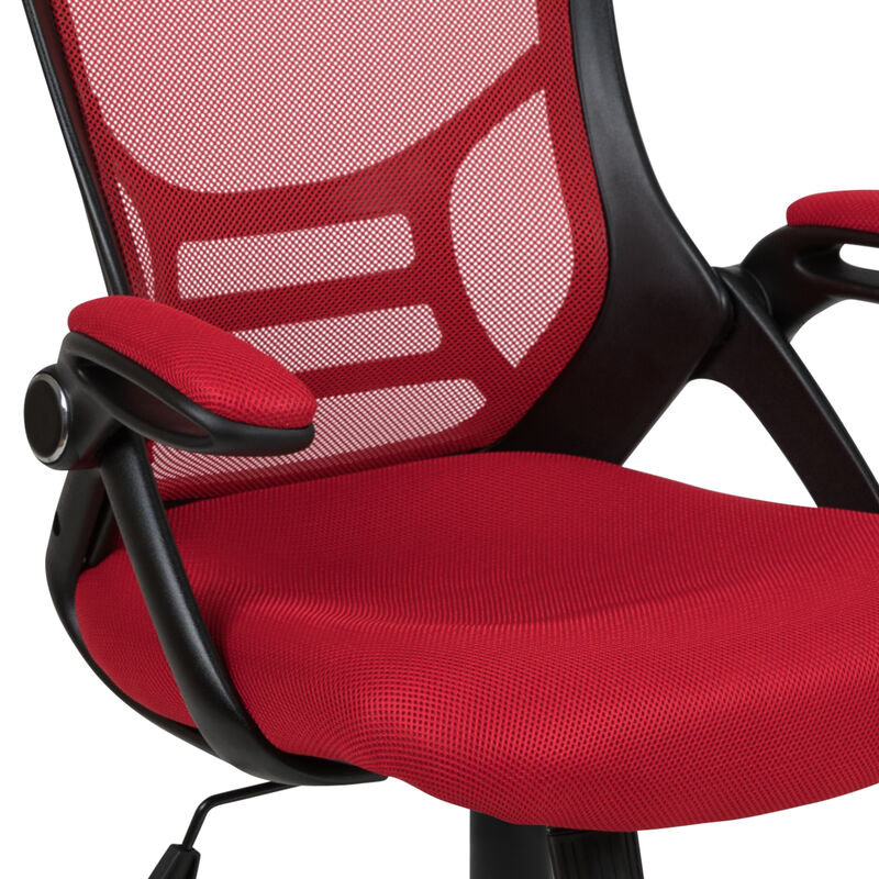 Porter High Back   Mesh Ergonomic Swivel Office Chair with Frame and Flip-up Arms image number 6