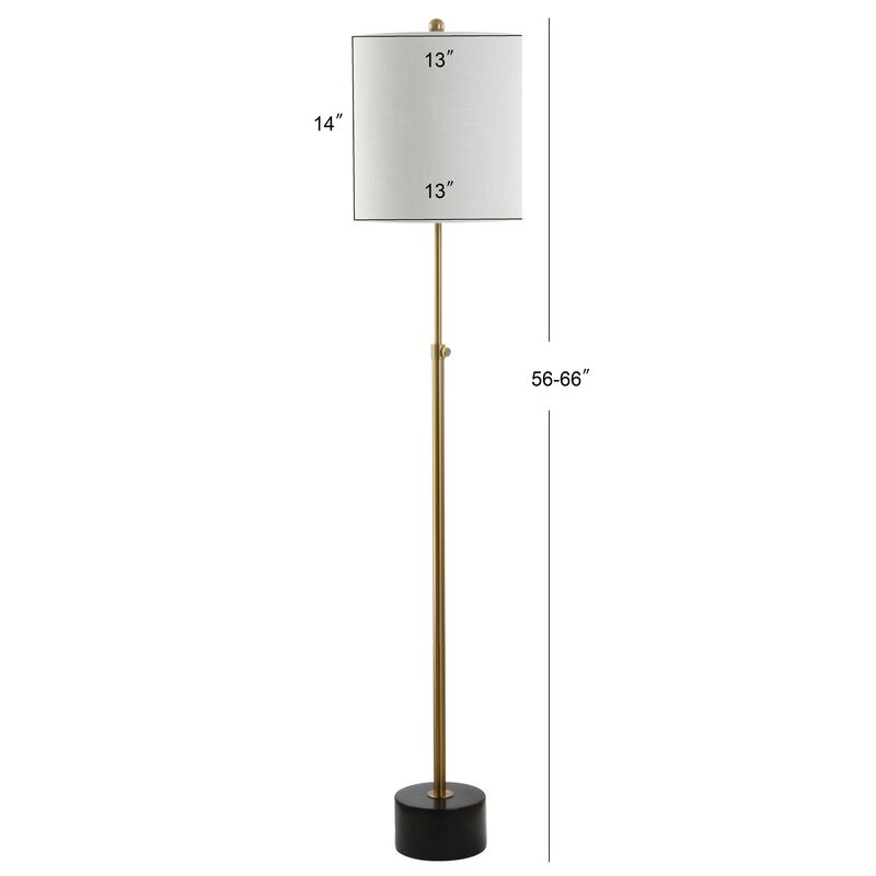 Crosby Adjustable Height Metal LED Floor Lamp