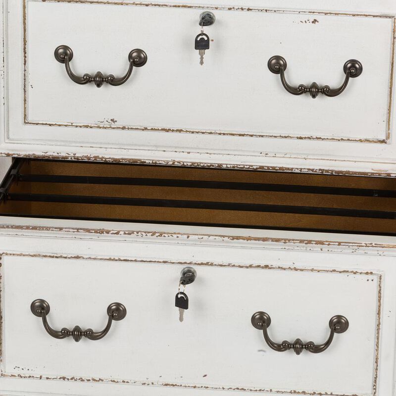 Liberty Furniture Magnolia Manor Jr Executive Media Lateral File in Antique White image number 4