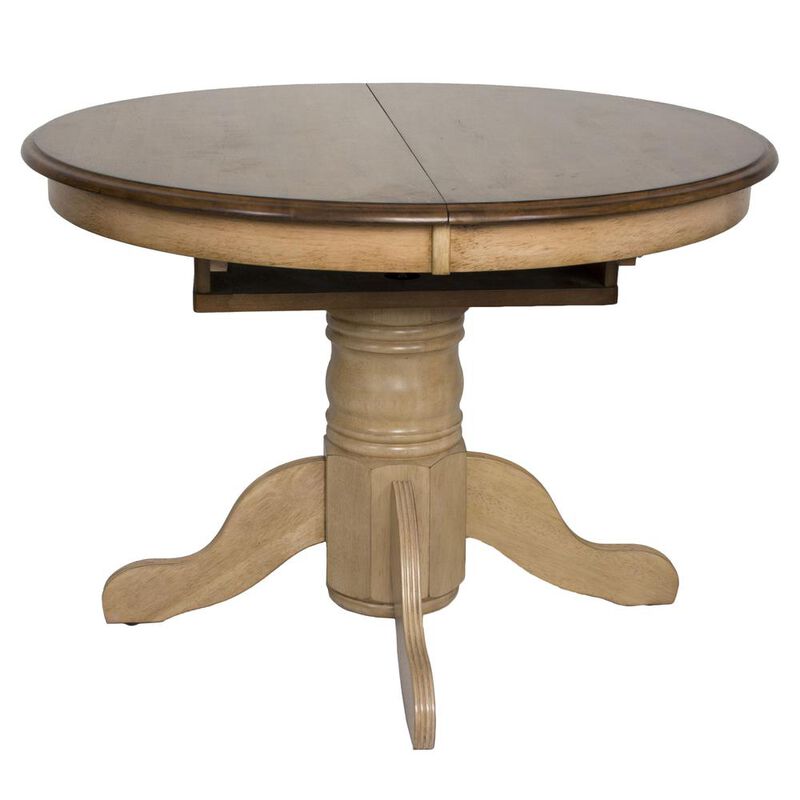 Sunset Trading Brook 42 Round or 60 Oval Extendable Butterfly Dining Table
