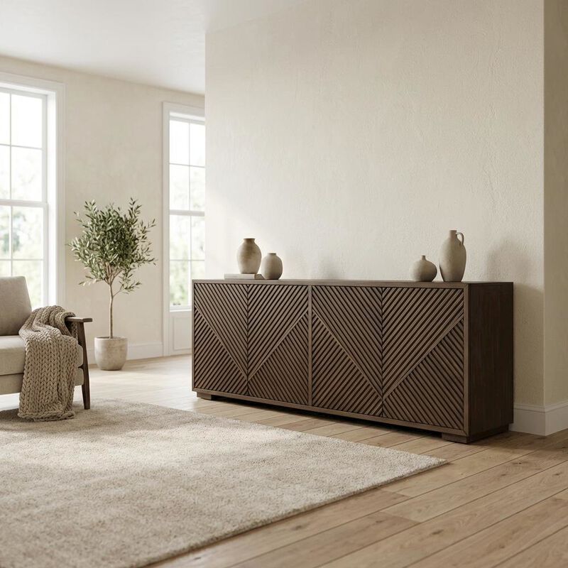 Liberty Furniture Urban Bronze TV Console in Poplar Solids & Walnut Veneers image number 2