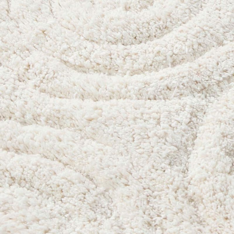 Knightsbridge Beautiful Circle Design Premium Quality Year Round Cotton With Non-Skid Back Bath Rug