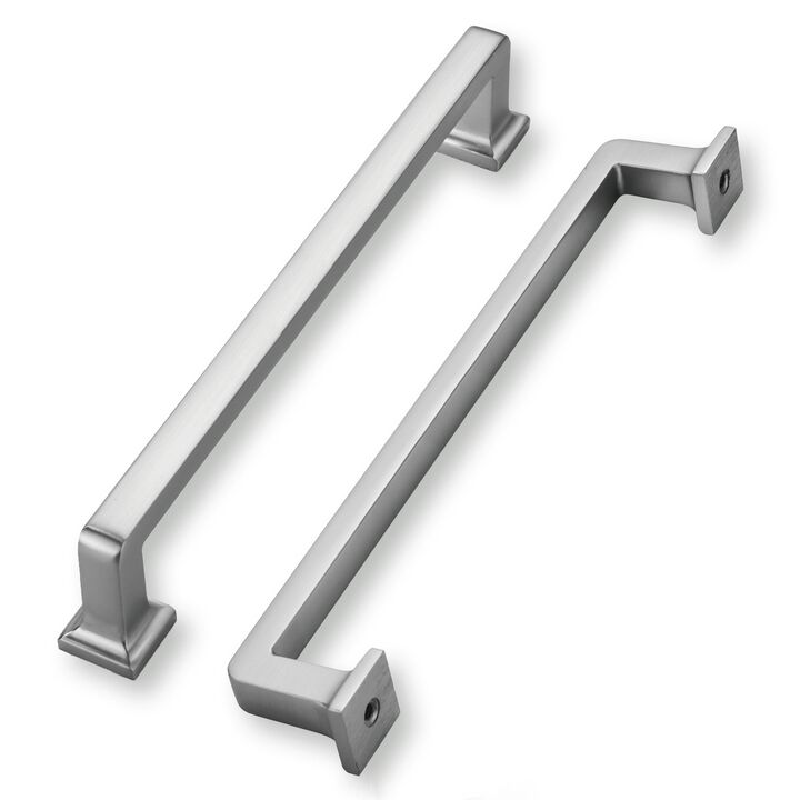 khtumeware 6 Pack Brushed Nickel Cabinet Pulls, 8-3/4 Inch(224mm) Hole Centers Solid Satin Nickel Cabinet Handles Kitchen Hardwa