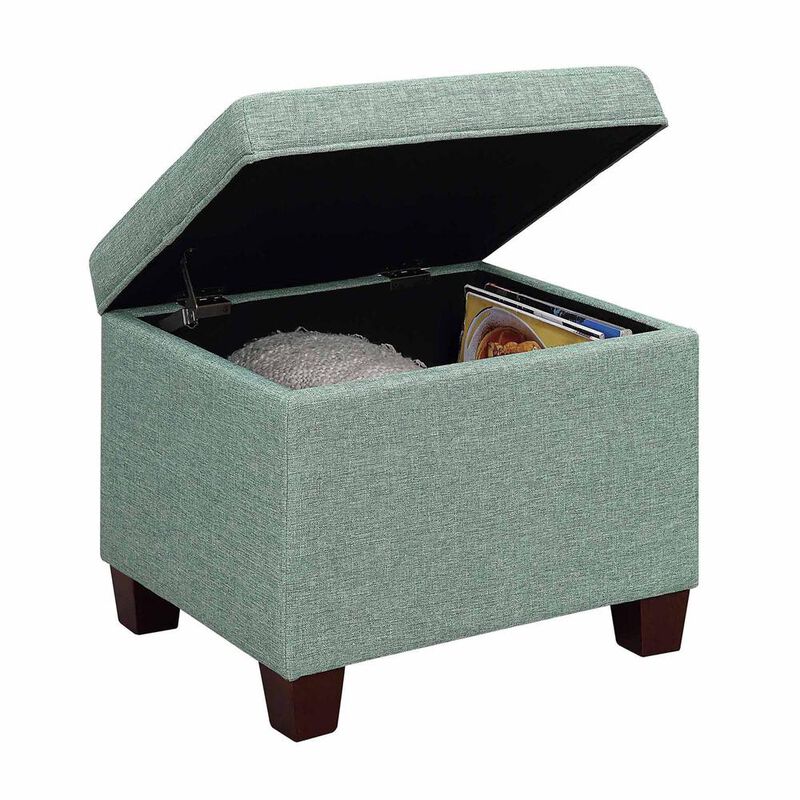 Convenience Concepts Madison Storage Ottoman, Green