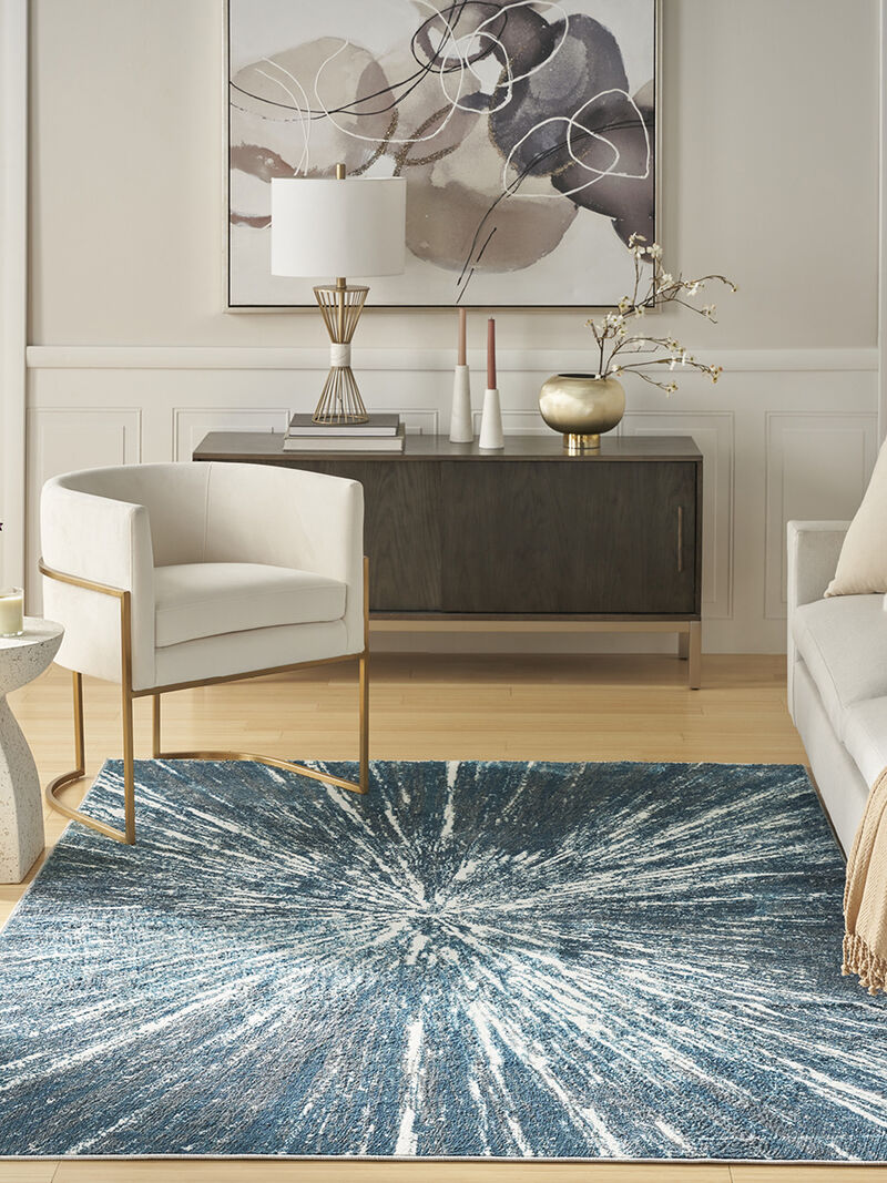 Ambiance AMI01 Blue/Silver 3'11" x 5'11" Rug