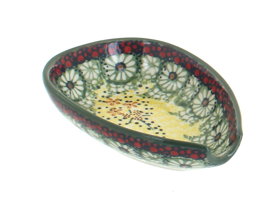 Blue Rose Polish Pottery Christiana Small Spoon Rest