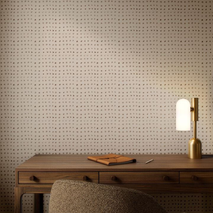 Bisous Wallpaper by Jess Engle - Bisous Taupe I