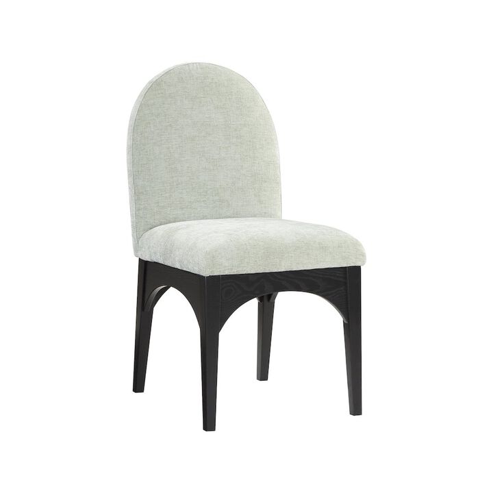 Meridian Furniture Waldorf Mint Chenille Fabric Dining Chair