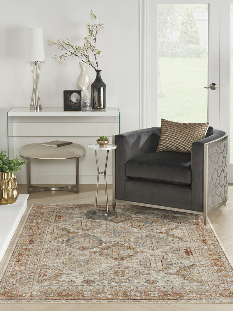 Sahar SHR01 Ivory/Multicolor 3'11" x 5'11" Rug