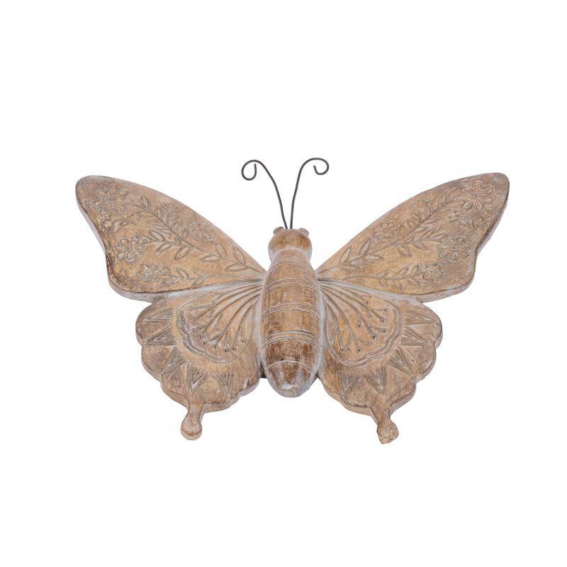 4-Piece Set of Floral Patterned Insect Shelf Sitters for Nature-Inspired Styling