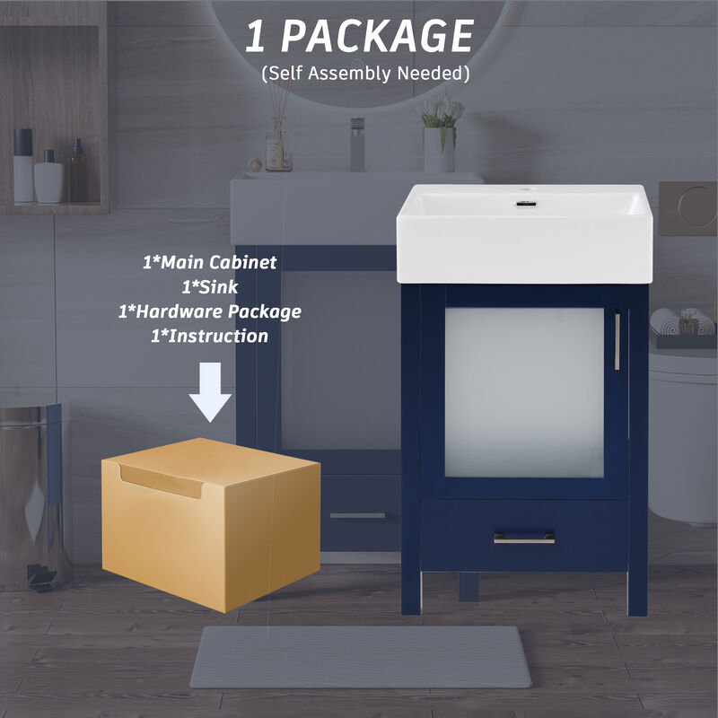 Merax Bathroom Vanity with Ceramic Sink