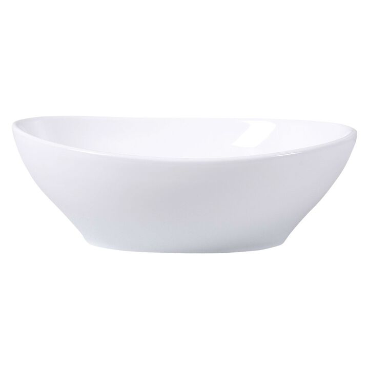 Designer Oval Basin Vessel Bathroom Sink – Modern Round Countertop Wash Bowl