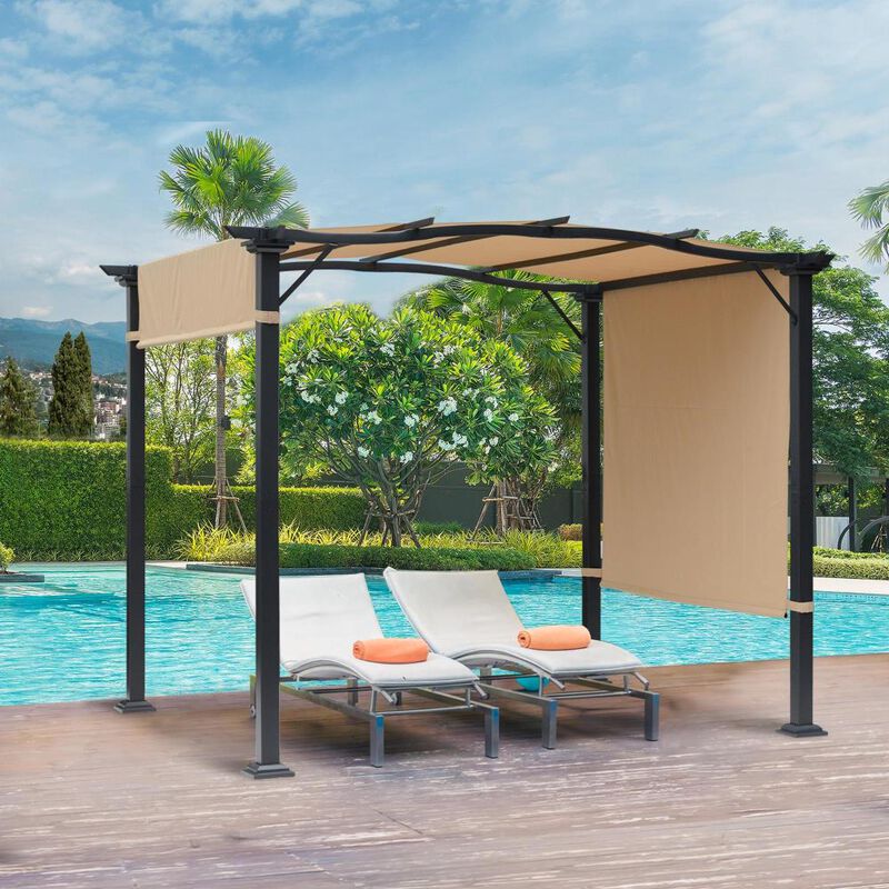 Hivvago 8x10 Backyard Pergola Shade Shelter image number 6