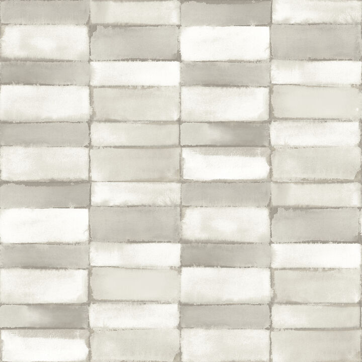 Braden Silver Tile Wallpaper (Set of 2)
