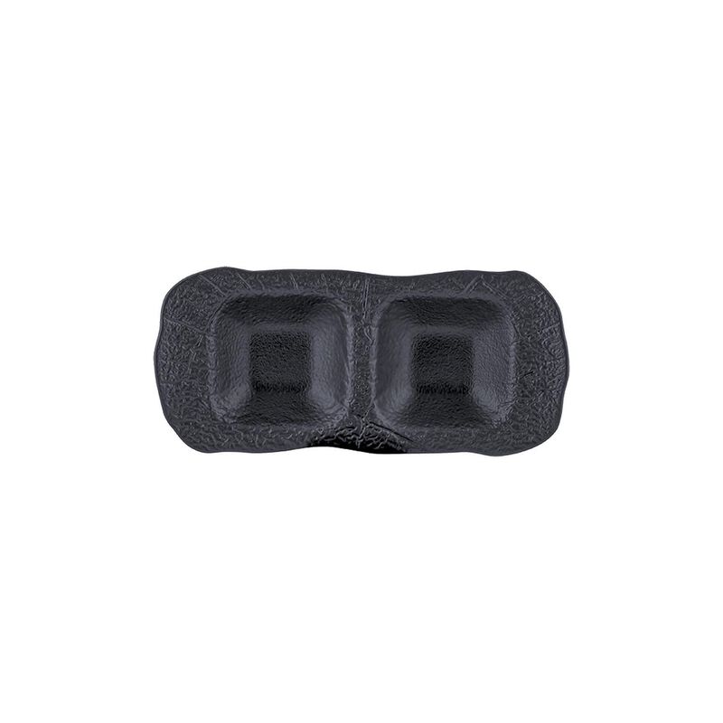 Shade 8.75" x 4" Rectangular Black Porcelain Sectional Plate (Set of 4)