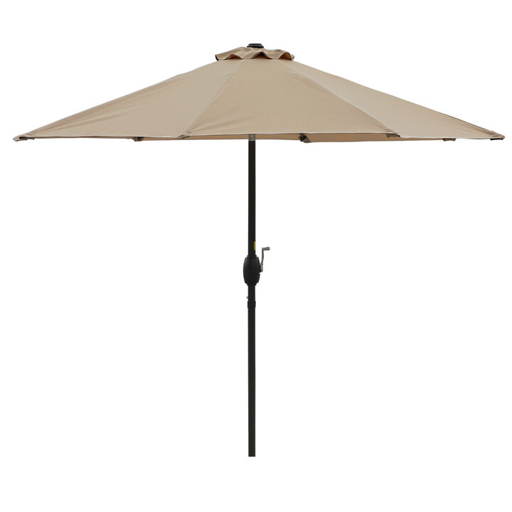 9-ft Push-button Tilt Garden Market Patio Umbrella.