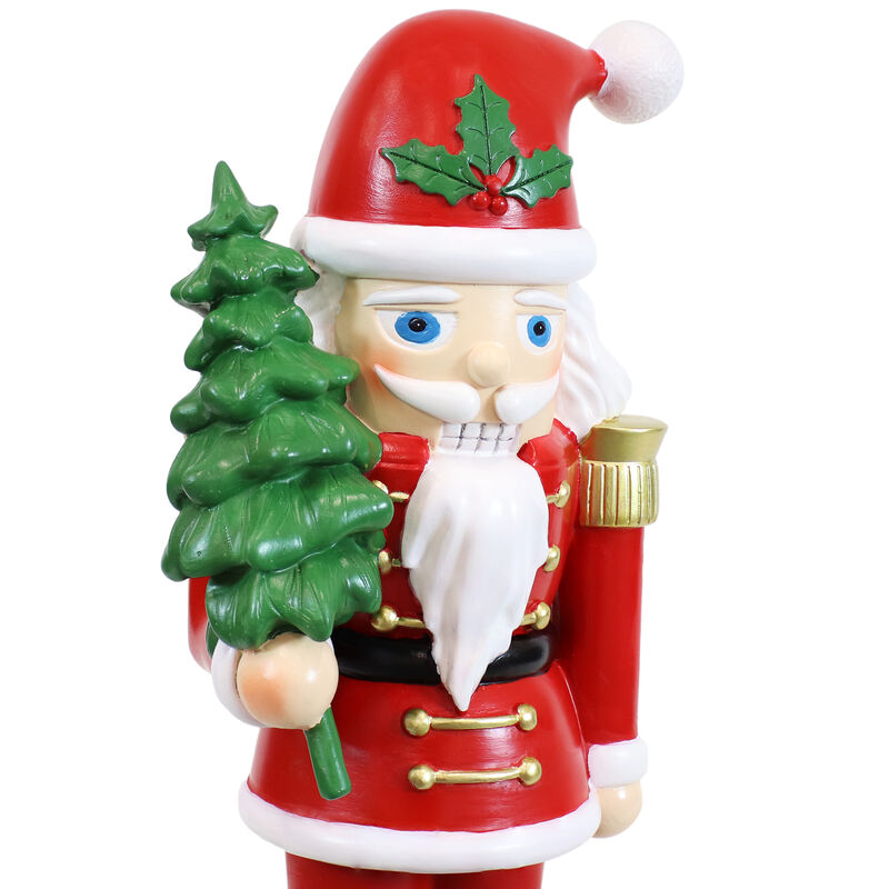 Sunnydaze Santa Claus with Tree Indoor Nutcracker Statue - 16.75 in