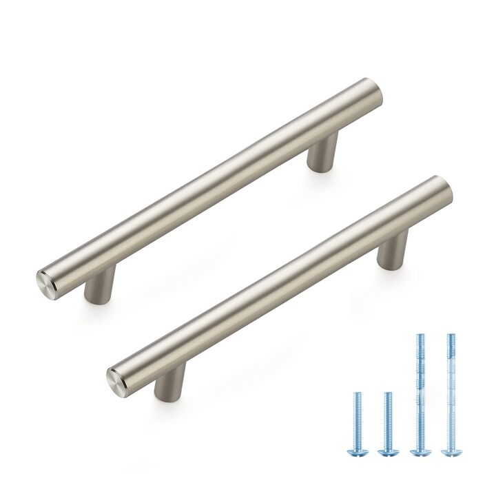 JOY DECOR 10 Pack 7.38 Inch Cabinet Pulls with 5 Inch Hole Center Stainless Steel Kitchen Cabinet Handles Brushed Nickel Drawer