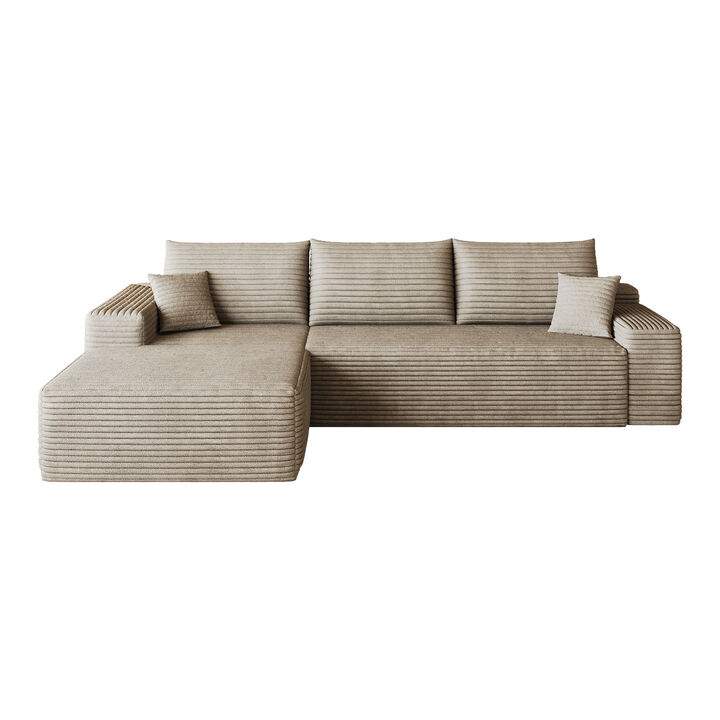 Taldis 107" Cloud Sectional Couch with L-Shape