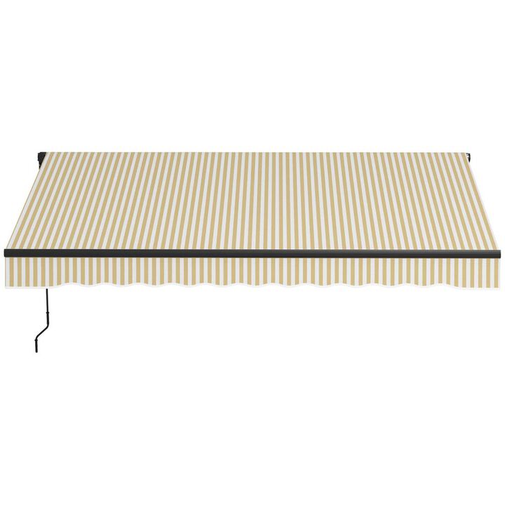 Hivvago Retractable Patio Awning for Deck or Balcony Shade