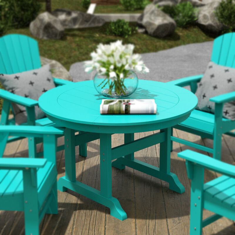 WestinTrends 47" Round Outdoor Patio Dining Table
