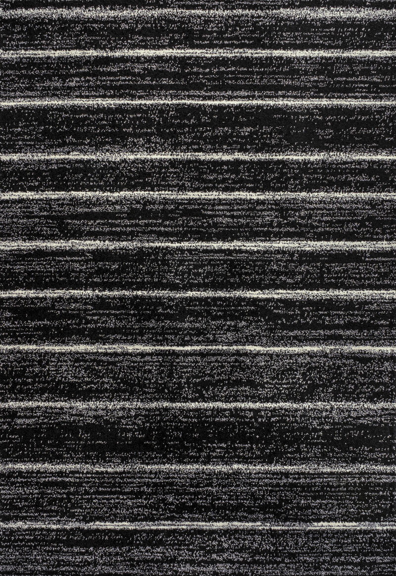 Williamsburg Minimalist Stripe Cream/Black 8 ft. x 10 ft. Area Rug