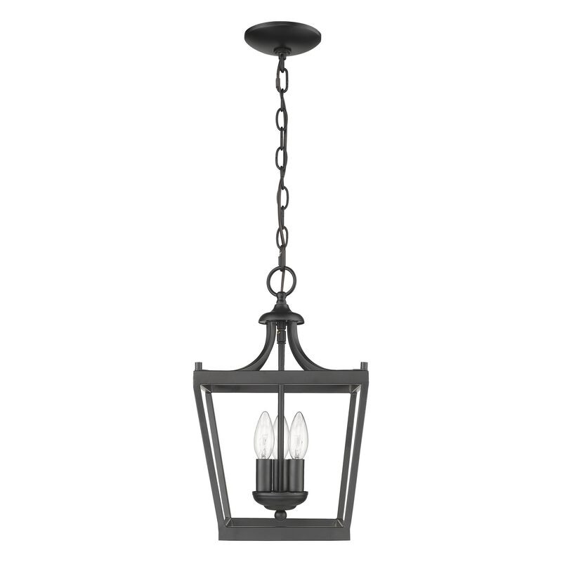 Hivvago Vintage Black Metal Tapered Hanging Light