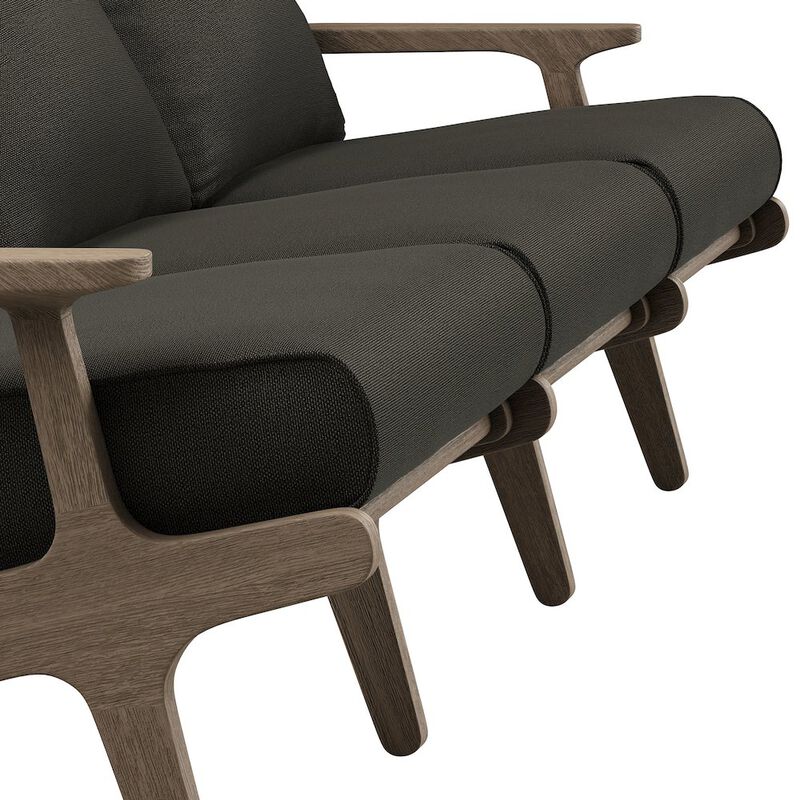 Saratoga Outdoor Patio Teak Sofa image number 6