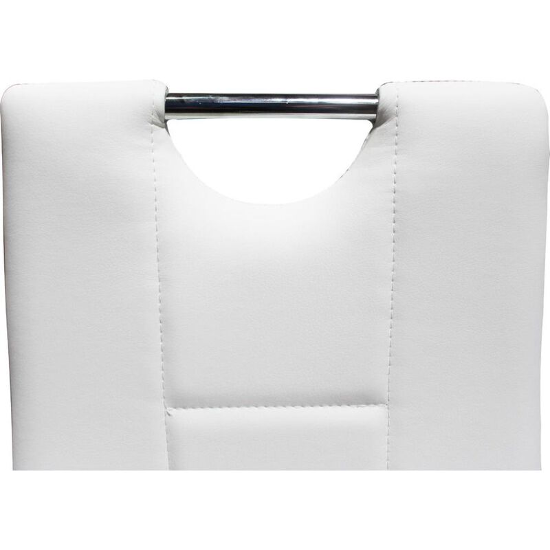 Best Master Furniture Best Master Beverly Faux Leather Upholstered Side Chair - White (Set Of 2)